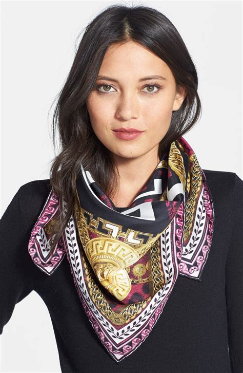 versace scarf nordstrom|Versace silk scarf women.